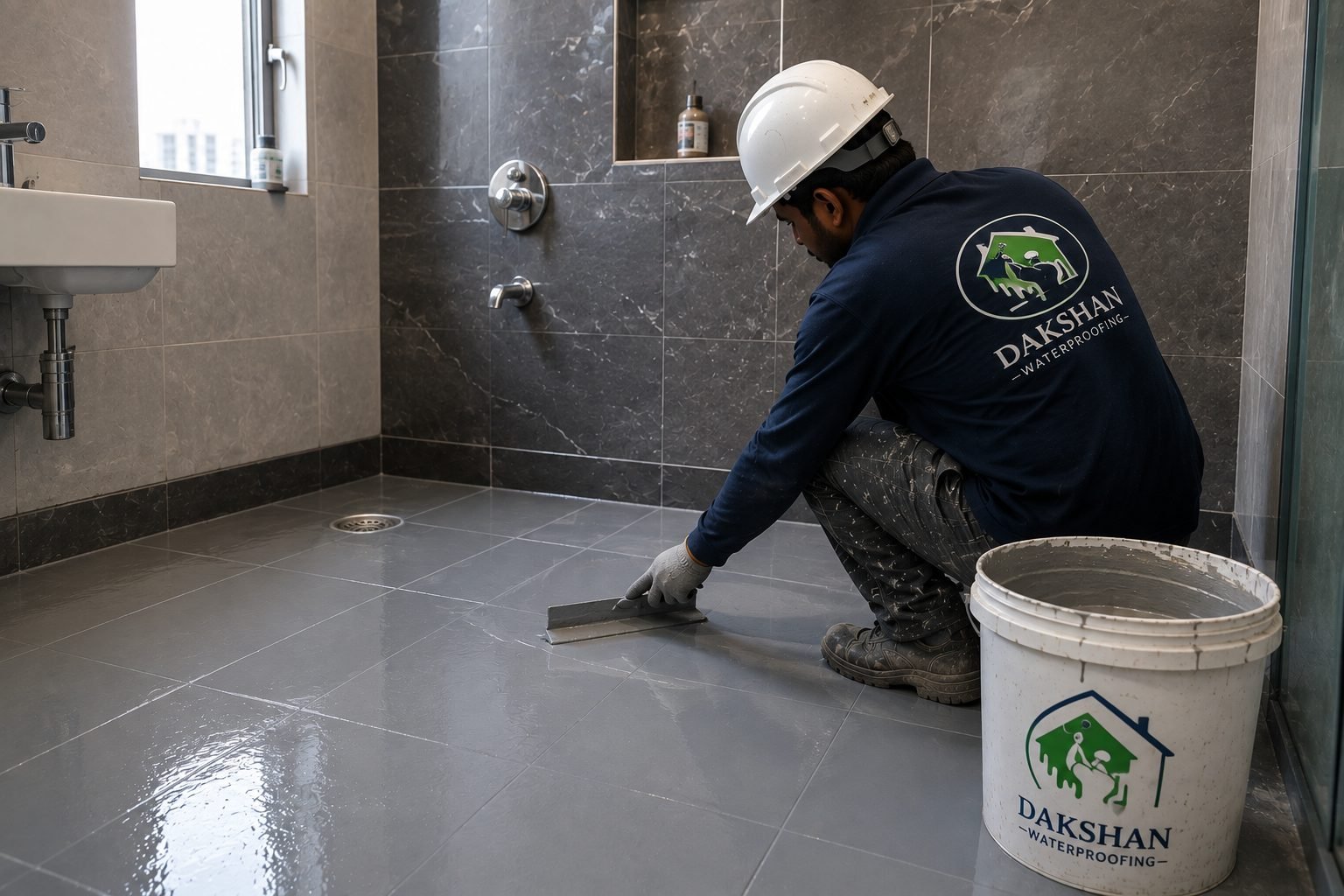 Bathroom & Wet Area Waterproofing &mdash; illustrative reference image