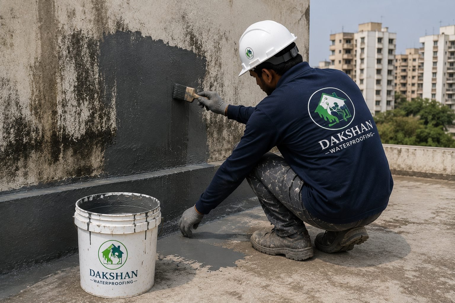 Wall & Seepage Waterproofing &mdash; illustrative reference image